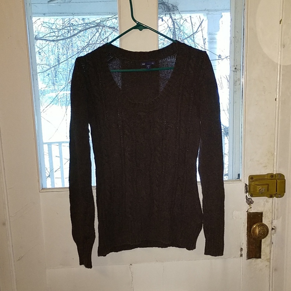 Chocolate Brown GAP Scoopneck Sweater